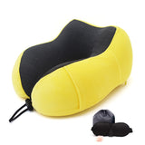 1PC U Shaped Memory Foam Neck Pillows Soft Slow Rebound Space Travel Pillow Solid Neck Cervical Healthcare Bedding Drop Shipping