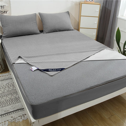 New Waterproof Mattress Cover Six sides full package solid color Mattress Protector Cover Waterproof Bed Sheet Free shipping