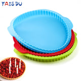 10 Inch Pizza Round Wave Edge Silicone Baking Pans Handmade Cookie Bread Loaf Pizza Pie Toast Tray Thin Cake Mold Kitchen Tools