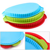 10 Inch Pizza Round Wave Edge Silicone Baking Pans Handmade Cookie Bread Loaf Pizza Pie Toast Tray Thin Cake Mold Kitchen Tools