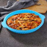 10 Inch Pizza Round Wave Edge Silicone Baking Pans Handmade Cookie Bread Loaf Pizza Pie Toast Tray Thin Cake Mold Kitchen Tools