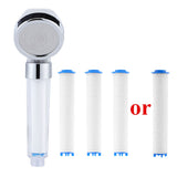 Negative Ions Pressurized Handheld Shower Head Bathroom Showering Bathing Sprinkler Handheld Bath Sprayer with PP Cotton Filters