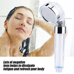 Negative Ions Pressurized Handheld Shower Head Bathroom Showering Bathing Sprinkler Handheld Bath Sprayer with PP Cotton Filters