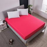 Super Soft Solid Fitted Sheet Mattress Cover with all-around Elastic Rubber Band Bed Sheet Home Hotel Bedding Sheets