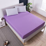 Super Soft Solid Fitted Sheet Mattress Cover with all-around Elastic Rubber Band Bed Sheet Home Hotel Bedding Sheets