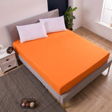 Super Soft Solid Fitted Sheet Mattress Cover with all-around Elastic Rubber Band Bed Sheet Home Hotel Bedding Sheets