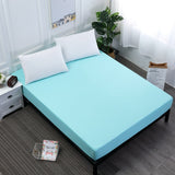 Super Soft Solid Fitted Sheet Mattress Cover with all-around Elastic Rubber Band Bed Sheet Home Hotel Bedding Sheets