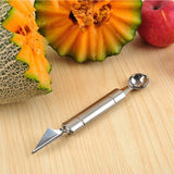 Portable Double-end Ice Cream Scoop Fruit Digging Spoons 1Pc Fruit Carving Knife Kitchen Supplies Carving Tools Stainless Steel