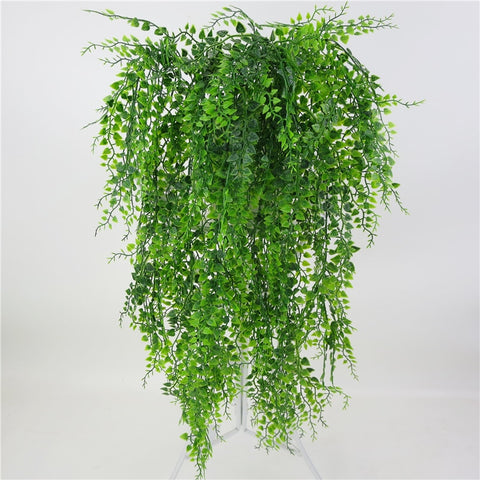 Artificial Plant Vines Wall Hanging Rattan Leaves Branches Outdoor Garden Home Decoration Plastic Fake Silk Leaf Green Plant Ivy