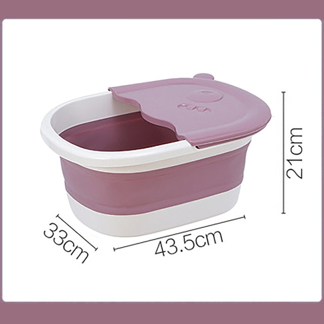 Plastic Foldable Bucket Foot Bath Bucket Bathroom Foot Wash Basin Laun –  ApotheosisPortal