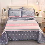 Winter Warm AB Surface Ruffles Quilted Bedspread Bed Cover Sheet Coverlet Home Textile Bedding not include Pillowcase 200x230cm