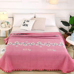 Winter Warm AB Surface Ruffles Quilted Bedspread Bed Cover Sheet Coverlet Home Textile Bedding not include Pillowcase 200x230cm