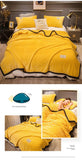 Europe Weighted Blanket Green Color Soft Flannel Blanket Single Queen King Warm Plaids for Beds  Anti-Pilling