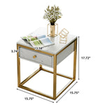 40cm Coffee Tables Light Luxury Table Sofa Corner Table Bedside Bedroom Marble Pattern Small Furniture Nightstands Side Tables