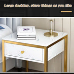 40cm Coffee Tables Light Luxury Table Sofa Corner Table Bedside Bedroom Marble Pattern Small Furniture Nightstands Side Tables