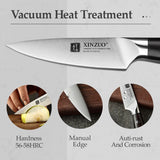 XINZUO 3.5'' Japanese Style Utility Knife Ergonomic Ebony Handle  German 1.4116 Stainless Steel Peeling Fruit Kitchen Chef Knife