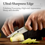 XINZUO 3.5'' Japanese Style Utility Knife Ergonomic Ebony Handle  German 1.4116 Stainless Steel Peeling Fruit Kitchen Chef Knife