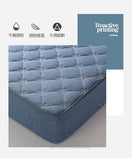 Cotton Thicken Quilted Mattress Cover King Quilted Bed Sheet Anti-Bacteria Mattress Topper Air-Permeable Customizable