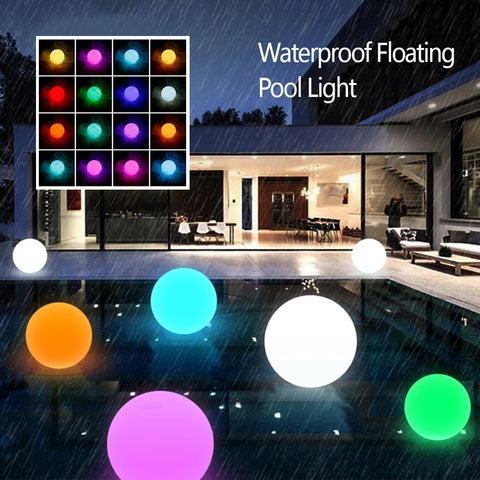 Lawn Lamp Floor LED Light Bulb Remote Control Luminous Ball Waterproof 16 Colorful Outdoor Landscape Garden Light Home Decor