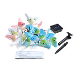 10/20/30 Led Solar Powered Butterfly Fiber Optic Fairy String Light Waterproof Christmas Outdoor Garden Holiday Decoration Light