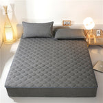 Cotton Thicken Quilted Mattress Cover King Quilted Bed Sheet Anti-Bacteria Mattress Topper Air-Permeable Customizable