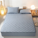 Cotton Thicken Quilted Mattress Cover King Quilted Bed Sheet Anti-Bacteria Mattress Topper Air-Permeable Customizable