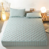 Cotton Thicken Quilted Mattress Cover King Quilted Bed Sheet Anti-Bacteria Mattress Topper Air-Permeable Customizable