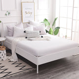 Cotton Fitted Sheet Quality Solid Color Bed Sheet Four Corners With Elastic Band Mattress Cover Twin Full Queen King Size