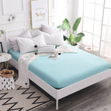 Cotton Fitted Sheet Quality Solid Color Bed Sheet Four Corners With Elastic Band Mattress Cover Twin Full Queen King Size