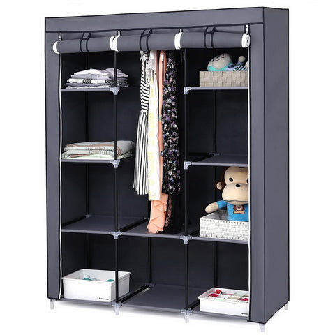 Folding Non-woven Cloth Wardrobe Storage Cabinet Portable Fabric Closet Bedroom Waterproof Reinforcement Dustproof Furniture