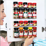 2/4 Pcs Kitchen Storage Rack Wall Mount Ingredient Spice Bottle Rack Cabinet Door Hooks Jars Spice Holder Wall Mount Ingredient