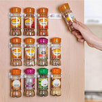 2/4 Pcs Kitchen Storage Rack Wall Mount Ingredient Spice Bottle Rack Cabinet Door Hooks Jars Spice Holder Wall Mount Ingredient