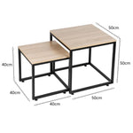 Home Side Table Furniture Square Coffee Table for Living Room Small Bedside Table Design End Table Sofaside Minimalist Desk 1set