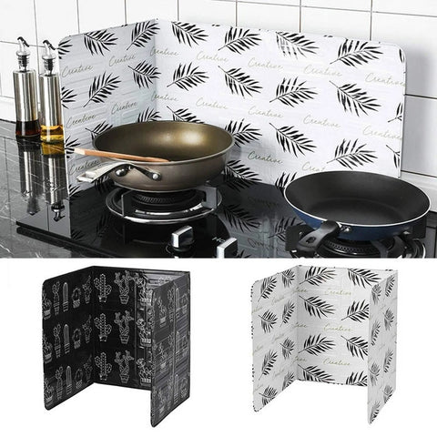 Foldable Aluminum Kitchen Gas Stove Baffle Plate Kitchen Frying Pan Oil Splash Protection Screen Kichen Accessories Gadgets