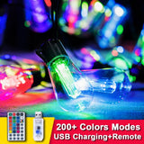 LED Solar String Lights Christmas Decoration Light Bulb IP65 Waterproof Patio Lamp Holiday Garland For outdoor Garden Furniture