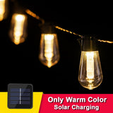 LED Solar String Lights Christmas Decoration Light Bulb IP65 Waterproof Patio Lamp Holiday Garland For outdoor Garden Furniture