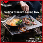 Naturehike Folding Titanium Barbecue Plate Camping Portable Firewood BBQ Plate Titanium Food Clip Ultralight Outdoor Baking Tray