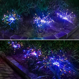 Garden Decoration Outdoor 200 LED Solar Light Outdoors Fireworks Shape  Lights dandelion lawn lamps luces solares para exterior