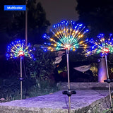 Garden Decoration Outdoor 200 LED Solar Light Outdoors Fireworks Shape  Lights dandelion lawn lamps luces solares para exterior