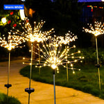 Garden Decoration Outdoor 200 LED Solar Light Outdoors Fireworks Shape  Lights dandelion lawn lamps luces solares para exterior