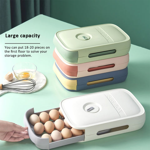 Refrigerator Egg Holder Organizer Box Food Container Convenient Eggs Storage Boxes Durable Drawer Box Case Kitchen Product