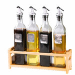 Oil Jar 250/500ML Glass Cooking Olive Oil Soy Sauce Vinegar Wine Jar Oil Bottle Set Seasoning Storage Bottle Kitchen Gadgets