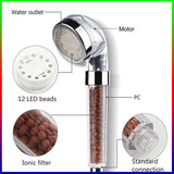 Color Changed Filter Shower Head Led Light Water Bath Bathroom Filtration Shower Discolored Shower Clean Water Dropshipping